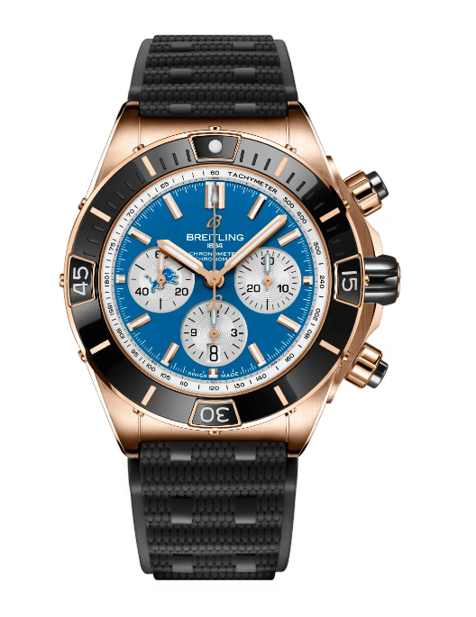 Breitling Super Chronomat B01 Chronograph 44 NFL Detroit Lions Edition Replica Watch RB01366A1C2S1